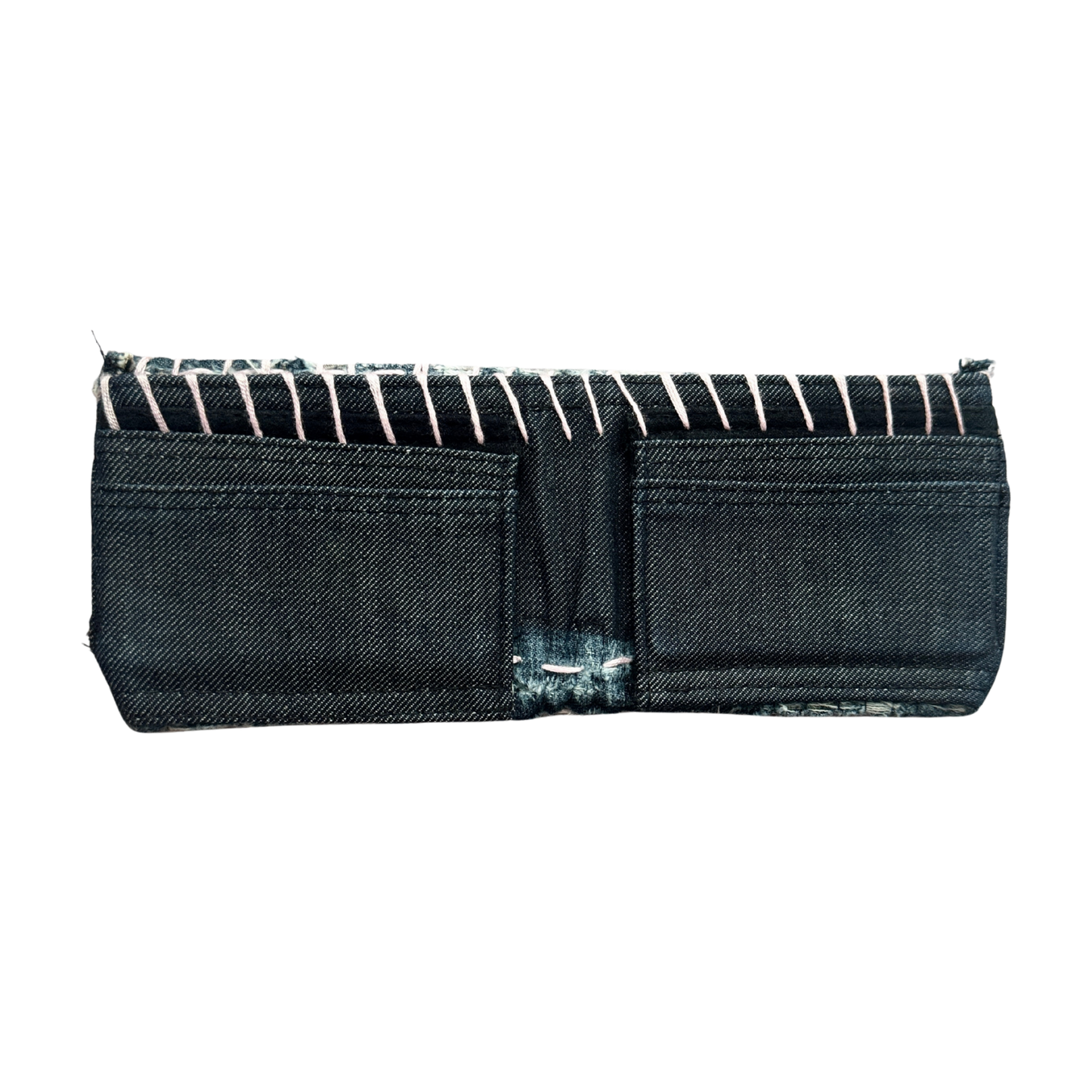 Embroidered Denim Wallet