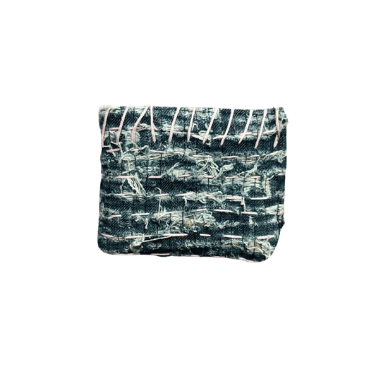Embroidered Denim Wallet