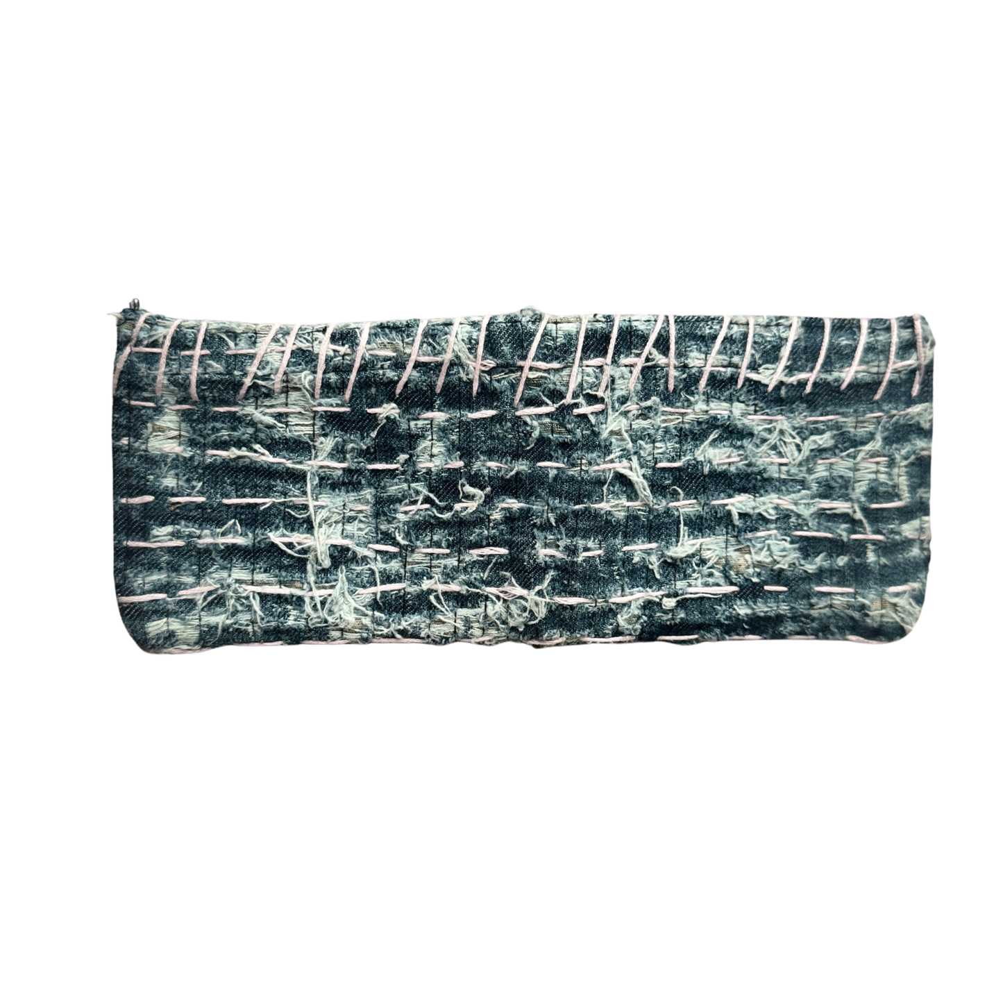 Embroidered Denim Wallet